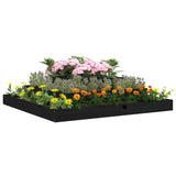 Plantenbak 110x110x27 cm massief grenenhout zwart - AllerleiShop