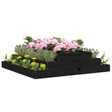 Plantenbak 110x110x27 cm massief grenenhout zwart - AllerleiShop