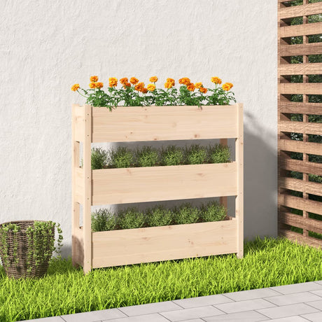 Plantenbak 112x25x104,5 cm massief grenenhout - AllerleiShop