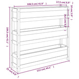 Plantenbak 112x25x104,5 cm massief grenenhout wit - AllerleiShop