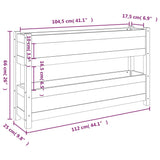 Plantenbak 112x25x66 cm massief grenenhout wit - AllerleiShop