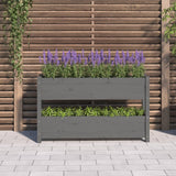 Plantenbak 112x25x66 cm massief grenenhout grijs - AllerleiShop