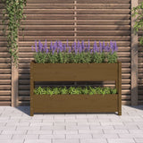 Plantenbak 112x25x66 cm massief grenenhout honingbruin - AllerleiShop