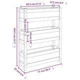 Plantenbak 77x25x104,5 cm massief grenenhout - AllerleiShop