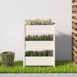 Plantenbak 77x25x104,5 cm massief grenenhout wit - AllerleiShop