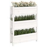 Plantenbak 77x25x104,5 cm massief grenenhout wit - AllerleiShop