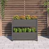 Plantenbak 77x25x66 cm massief grenenhout grijs - AllerleiShop