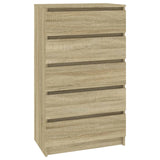 Ladekast 60x36x103 cm bewerkt hout sonoma eikenkleurig - AllerleiShop