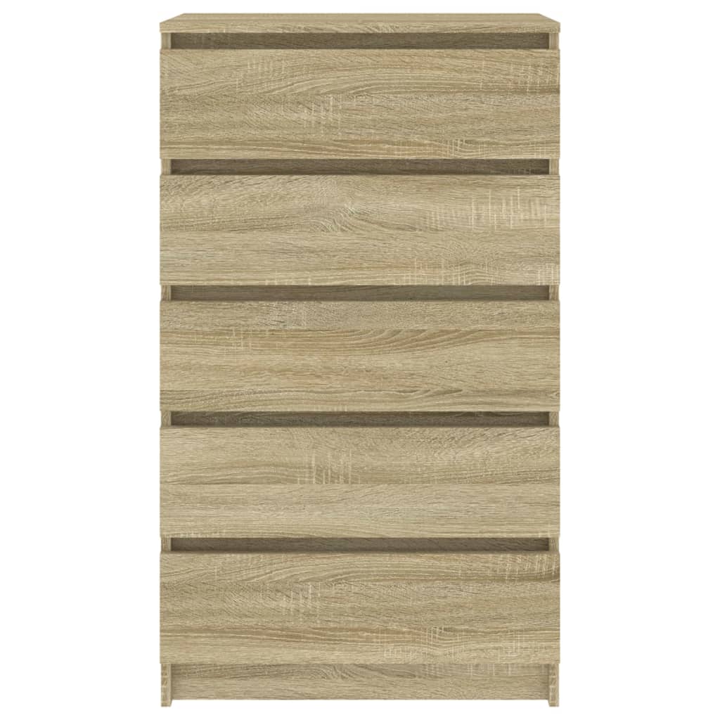 Ladekast 60x36x103 cm bewerkt hout sonoma eikenkleurig - AllerleiShop