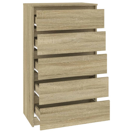 Ladekast 60x36x103 cm bewerkt hout sonoma eikenkleurig - AllerleiShop