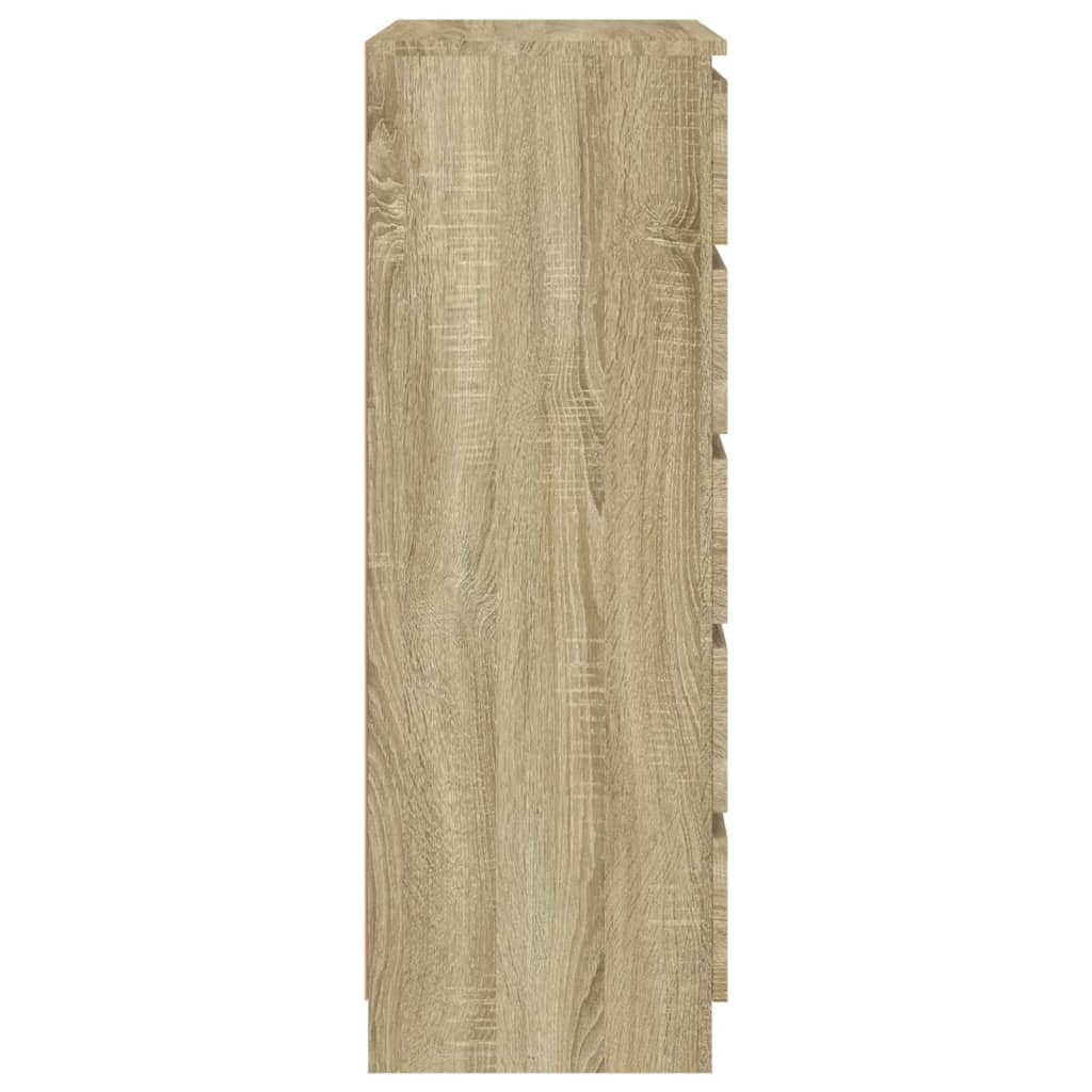 Ladekast 60x36x103 cm bewerkt hout sonoma eikenkleurig - AllerleiShop