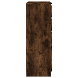 Ladekast 60x36x103 cm bewerkt hout gerookt eikenkleurig - AllerleiShop