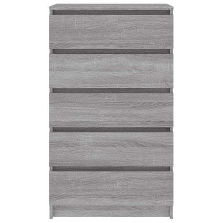 Ladekast 60x36x103 cm bewerkt hout grijs sonoma eikenkleurig - AllerleiShop