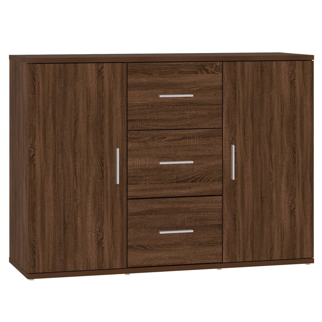 Dressoir 91x29,5x65 cm bewerkt hout bruin eikenkleur - AllerleiShop