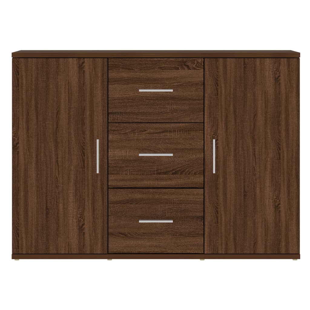 Dressoir 91x29,5x65 cm bewerkt hout bruin eikenkleur - AllerleiShop