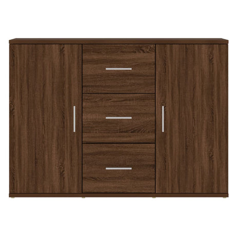 Dressoir 91x29,5x65 cm bewerkt hout bruin eikenkleur - AllerleiShop