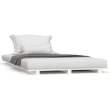 Bedframe 90x190 cm massief grenenhout wit - AllerleiShop