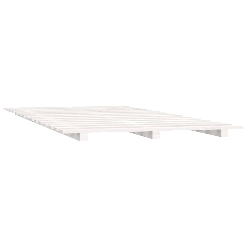 Bedframe 90x190 cm massief grenenhout wit - AllerleiShop