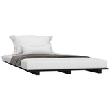Bedframe 90x190 cm massief grenenhout zwart - AllerleiShop
