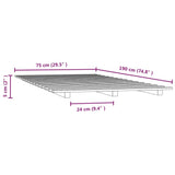 Bedframe 75x190 cm massief grenenhout zwart - AllerleiShop