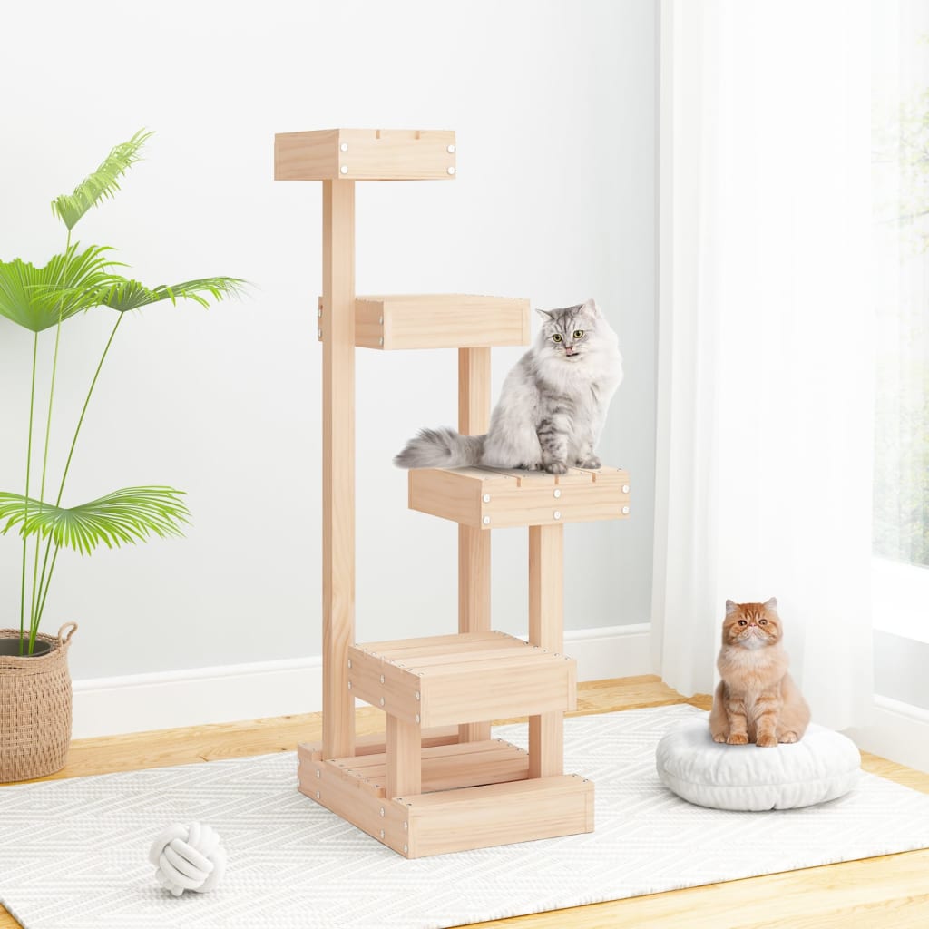 Kattenmeubel 45,5x49x103 cm massief grenenhout - AllerleiShop