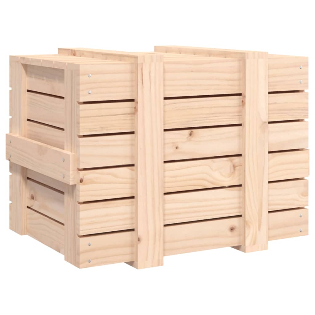 Opbergbox 58x40,5x42 cm massief grenenhout - AllerleiShop