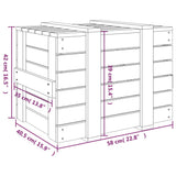 Opbergbox 58x40,5x42 cm massief grenenhout - AllerleiShop