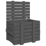 Opbergbox 58x40,5x42 cm massief grenenhout grijs - AllerleiShop