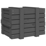 Opbergbox 58x40,5x42 cm massief grenenhout grijs - AllerleiShop