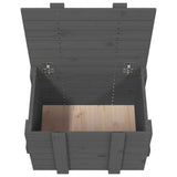 Opbergbox 58x40,5x42 cm massief grenenhout grijs - AllerleiShop