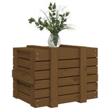 Opbergbox 58x40,5x42 cm massief grenenhout honingbruin - AllerleiShop