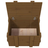 Opbergbox 58x40,5x42 cm massief grenenhout honingbruin - AllerleiShop