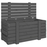 Opbergbox 91x40,5x42 cm massief grenenhout grijs - AllerleiShop