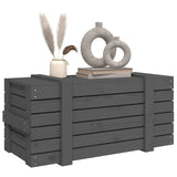 Opbergbox 91x40,5x42 cm massief grenenhout grijs - AllerleiShop