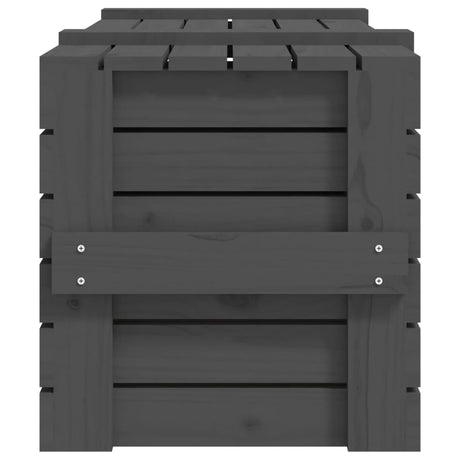 Opbergbox 91x40,5x42 cm massief grenenhout grijs - AllerleiShop