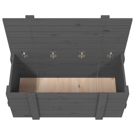 Opbergbox 91x40,5x42 cm massief grenenhout grijs - AllerleiShop