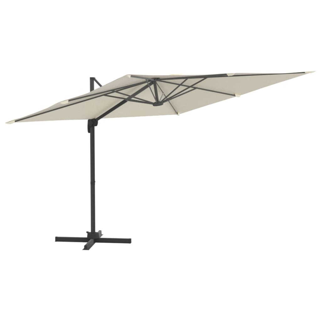 Zweefparasol met aluminium paal 300x300 cm zandwit - AllerleiShop