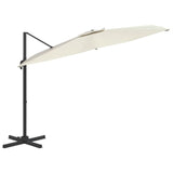 Zweefparasol met aluminium paal 300x300 cm zandwit - AllerleiShop