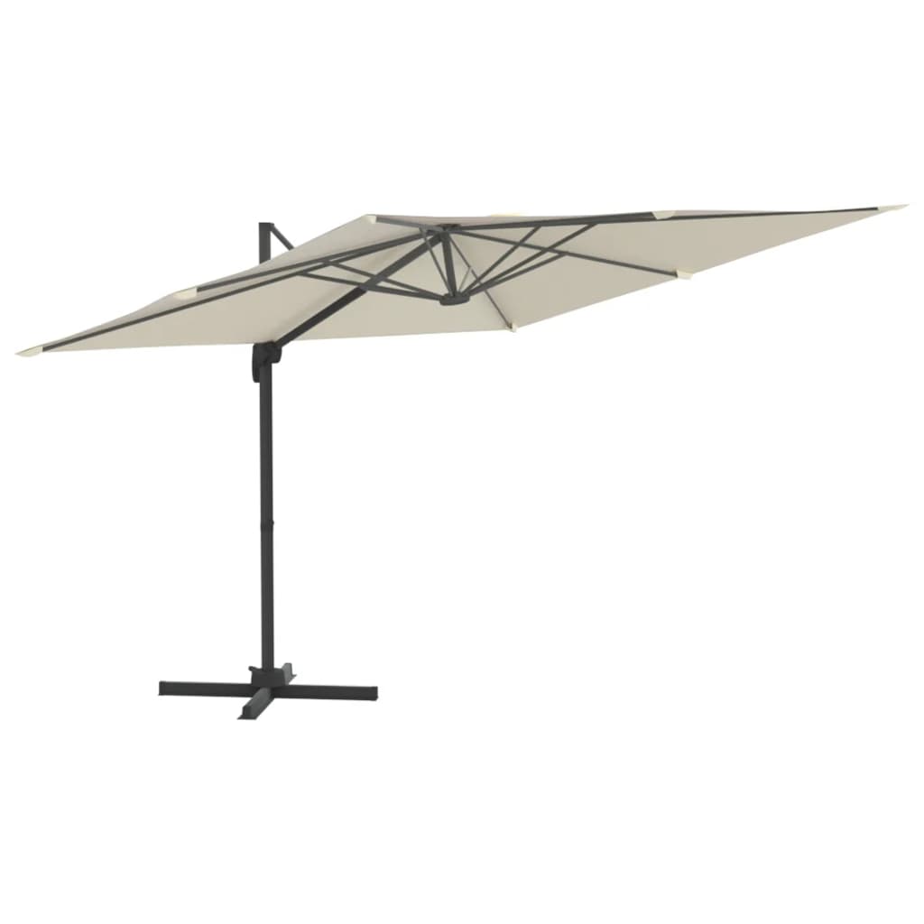 Zweefparasol met aluminium paal 400x300 cm zandwit - AllerleiShop