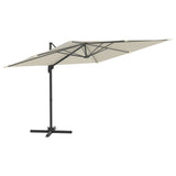 Zweefparasol met aluminium paal 400x300 cm zandwit - AllerleiShop