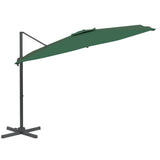 Zweefparasol met aluminium paal 300x300 cm groen - AllerleiShop