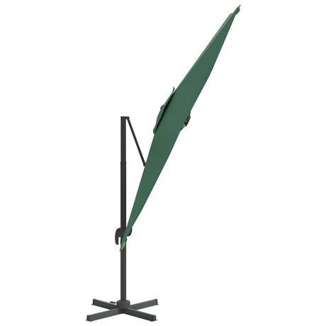 Zweefparasol met aluminium paal 300x300 cm groen - AllerleiShop