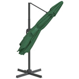 Zweefparasol met aluminium paal 300x300 cm groen - AllerleiShop