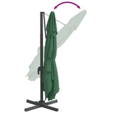 Zweefparasol met aluminium paal 300x300 cm groen - AllerleiShop