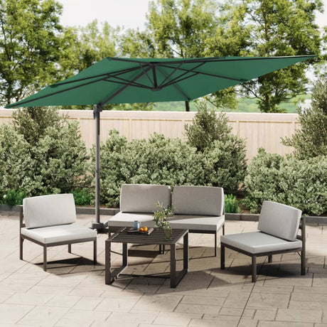 Zweefparasol met aluminium paal 300x300 cm groen - AllerleiShop