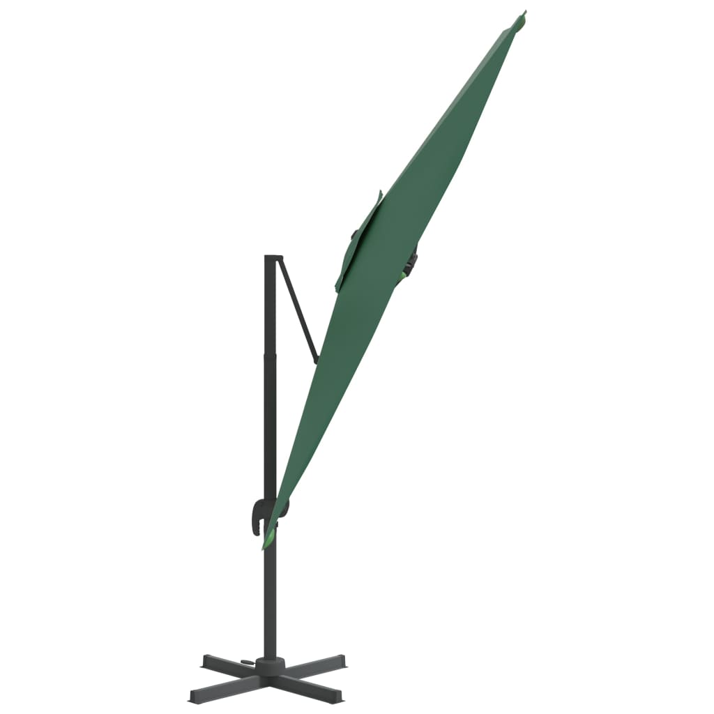 Zweefparasol met aluminium paal 400x300 cm groen - AllerleiShop