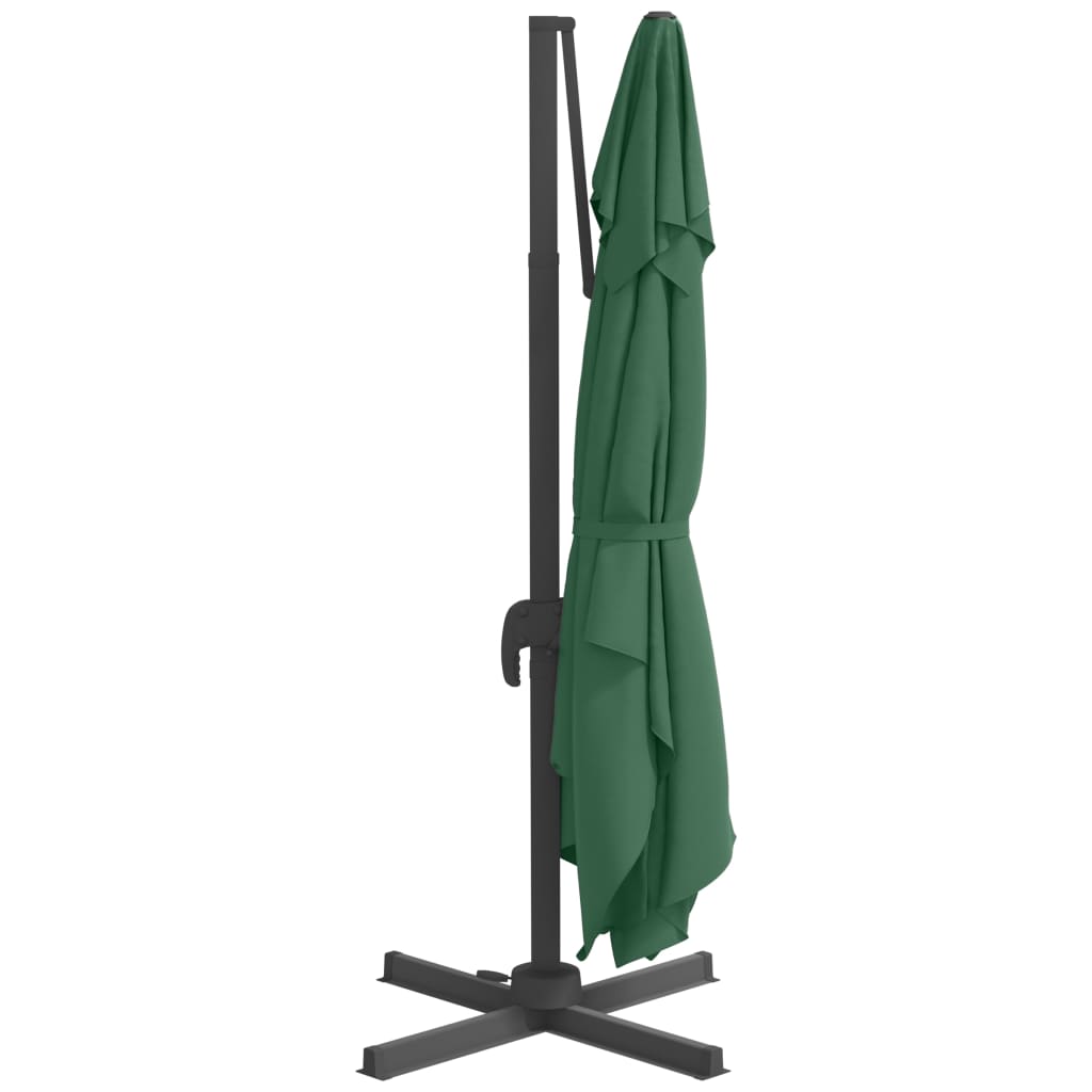 Zweefparasol met aluminium paal 400x300 cm groen - AllerleiShop