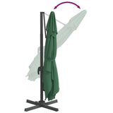 Zweefparasol met aluminium paal 400x300 cm groen - AllerleiShop