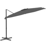 Zweefparasol met aluminium paal 400x300 cm antracietkleurig - AllerleiShop