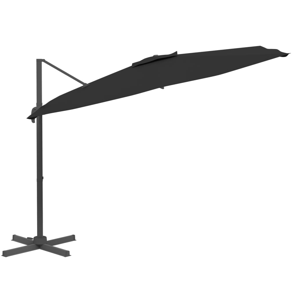 Zweefparasol met aluminium paal 300x300 cm zwart - AllerleiShop